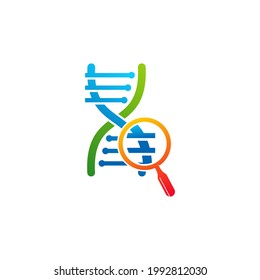 Search DNA logo vector template, Creative DNA logo design concepts