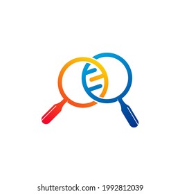 Search DNA logo vector template, Creative DNA logo design concepts