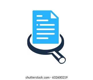 Search Docs Paper Icon Logo Design Element