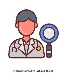 Search Doctor Filled Icons , Vector illustration