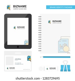 Search Document  Business Logo, Tab App, Diary PVC Employee Card and USB Brand Stationary Package Design Vector Template
