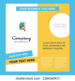 Search Document  Company Brochure Template. Vector Busienss Template