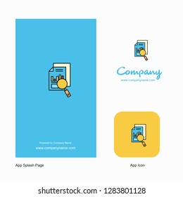 Search Document  Company Logo App Icon and Splash Page Design. Creative Business App Design Elements