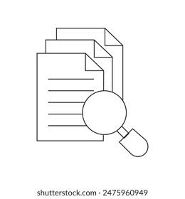search document file icon vector