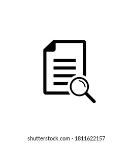 Search Document icon, Search File icon vector