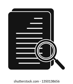 Search In document Icon. Flat style vector EPS.