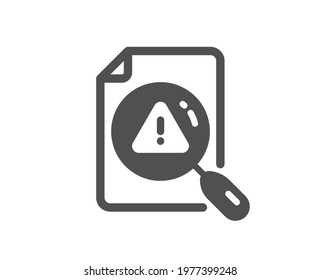 Search document icon. Help book sign. Instruction manual symbol. Quality design element. Flat style search document icon. Editable stroke. Vector