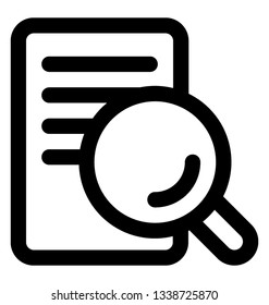 Search document icon, line design.