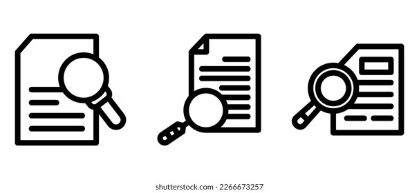 search document icon or logo isolated sign symbol vector illustration - high quality black style vector icons
