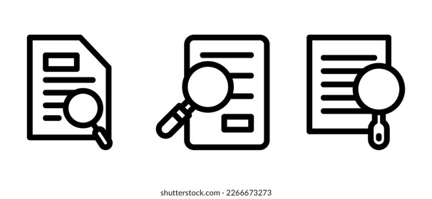 search document icon or logo isolated sign symbol vector illustration - high quality black style vector icons
