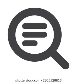 search document icon with outlined and minimalist style use for ui and interface button