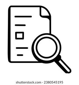 A search document icon in premium doodle design 