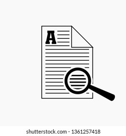 search document icon vector