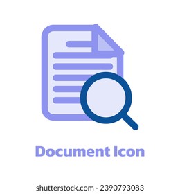 Search Document Icon, Search Document Vector, Search Document Icon Simple Clip Art Vector Graphic, Search Document Icon Vector.