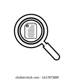 Search Document line icon. Flat style vector EPS.