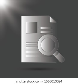 Search document magnifier flat icon