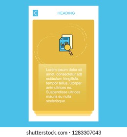 Search Document  mobile vertical banner design design. Vector