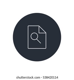 search document outline icon vector sign symbol illustration, can be used for web and mobile desgn