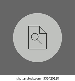 search document outline icon vector sign symbol illustration, can be used for web and mobile desgn