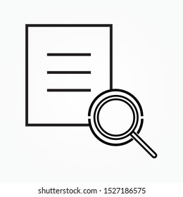 search document outline single icon design vector illustration