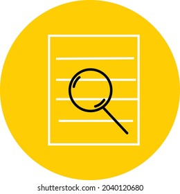 search in document symbol vector art