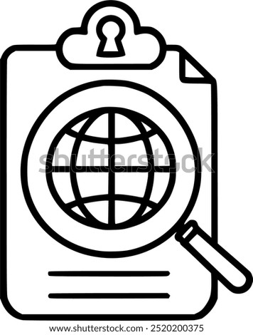 Search document vector icon. filled flat sign for mobile concept and sign, symbol, vector, art