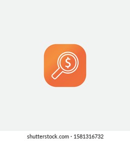 search dollar icon graphic element Illustration template design