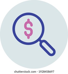 Search dollar icon on the SEO and Marketing app