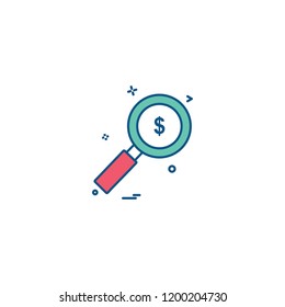 search dollar icon vector design 