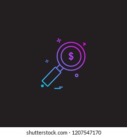 search dollar icon vector design 