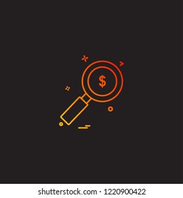 search dollar icon vector design 
