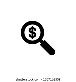 search dollar line icon vector for web site