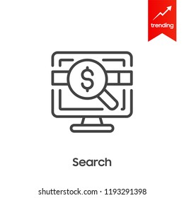 Search Dollar Vector Icon