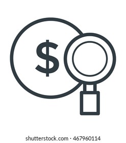 Search Dollar Vector Icon