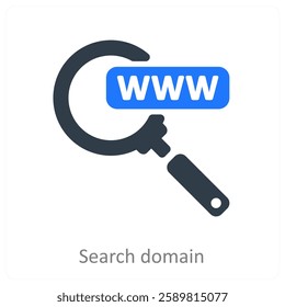 Search Domain and find icon concept