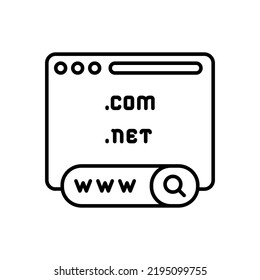 Search Domain icon in vector. Logotype