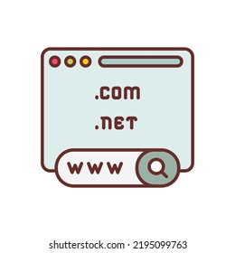 Search Domain icon in vector. Logotype
