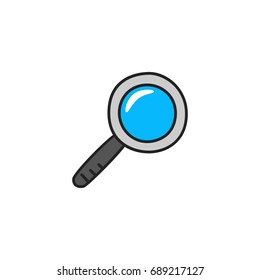 search doodle icon vector isolated