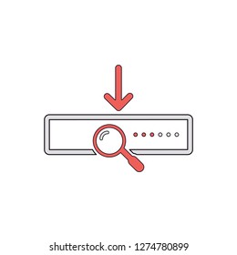search with download button icon