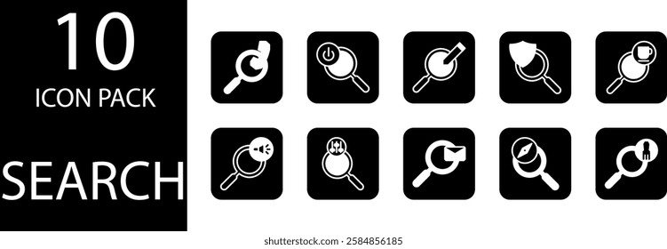 search duotone Editable Icons set, Duotone search icon illustrations in vector format that are easy to edit according to creative design needs.