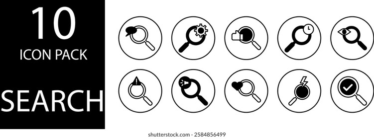 search duotone Editable Icons set, Duotone search icons with contrasting color gradients, creating an interesting visual effect.