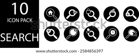 search duotone Editable Icons set, Flexible and easily customizable duotone search icon pack, ensuring a design that fits your needs.