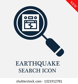 search Earthquake icon. Editable search Earthquake icon for web or mobile.