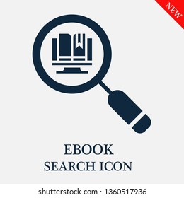 search Ebook icon. Editable search Ebook icon for web or mobile.