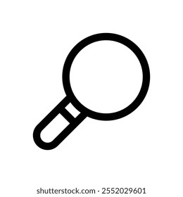 Search. Editable stroke icon on white background.