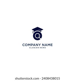 icono del vector del logotipo de educación de búsqueda