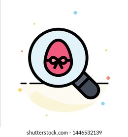 Search, Egg, Easter, Holiday Abstract Flat Color Icon Template