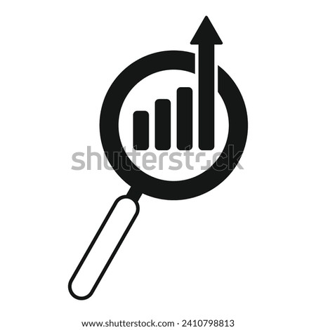 Search emerging market icon simple vector. Nascent team. Platform fintech