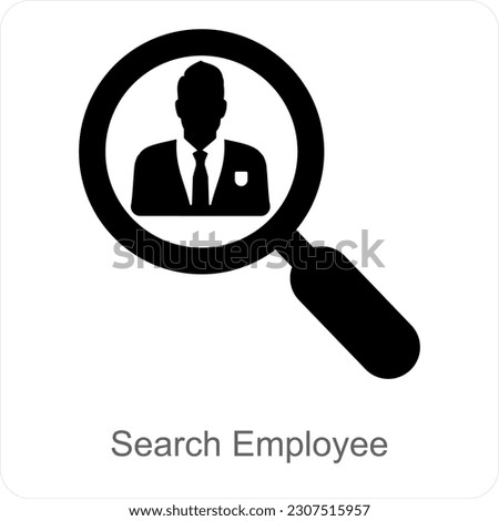 Search Employee and candidate icon concept