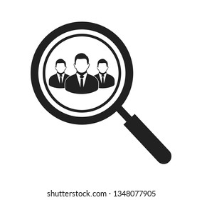 Search Employee Icon. Flat style vector EPS.